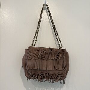 Tory Burch Fringe Shoulder Bag with Chain Strap
